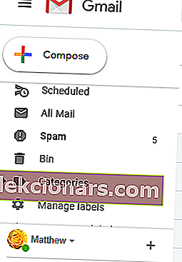 „Gmail Bin“ „Gmail“ paskyra negauna el. Laiškų