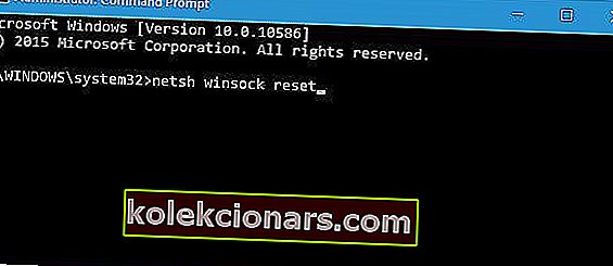 netsh winsock reset příkazového řádku ip konfigurace selhání