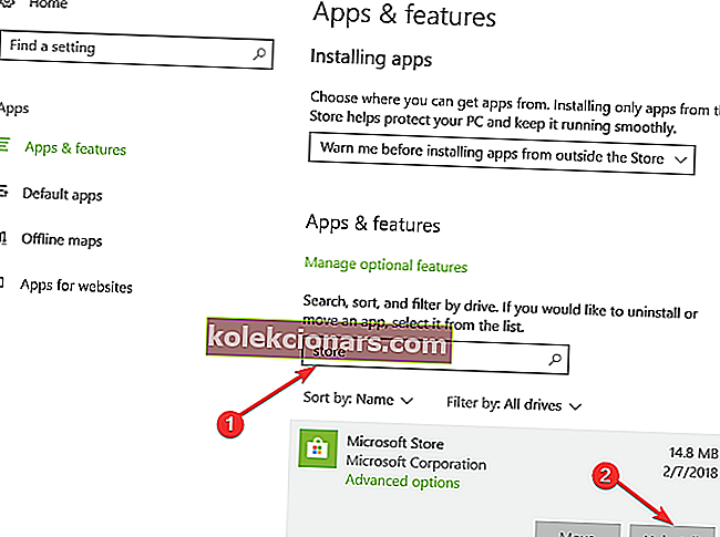 afinstallere Microsoft App Store