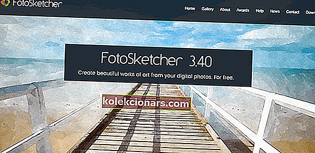FotoSketcher - kuva maalattavaksi / kuva luonnokseksi
