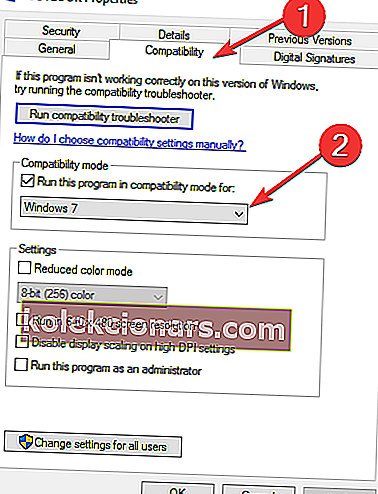 Spusťte aplikaci Outlook v režimu kompatibility