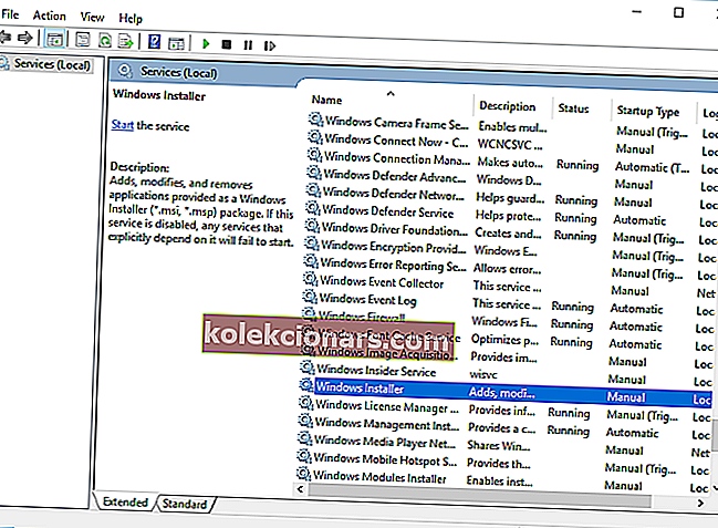 resetovat službu instalačního programu systému Windows Další instalace již probíhá 