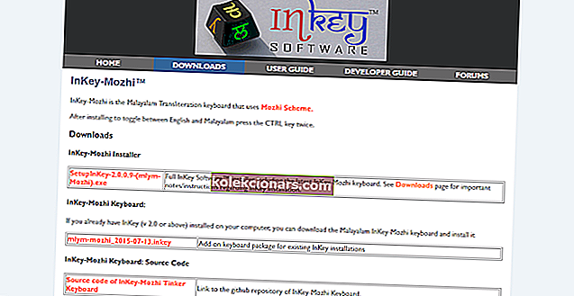 Software pro psaní Inkey malayalam