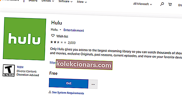 Stránka aplikace Hulu, jak opravit nepodporovaný prohlížeč Hulu
