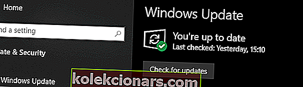 obrazovka aktualizace systému Windows