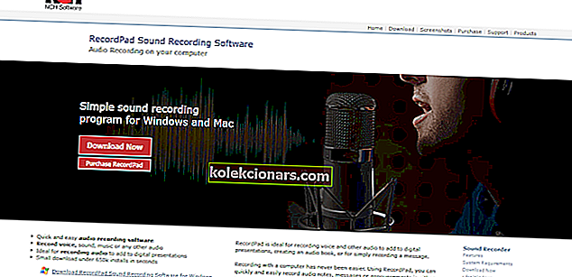 RecordPad nejlepší hudební software pro nahrávání vokálů