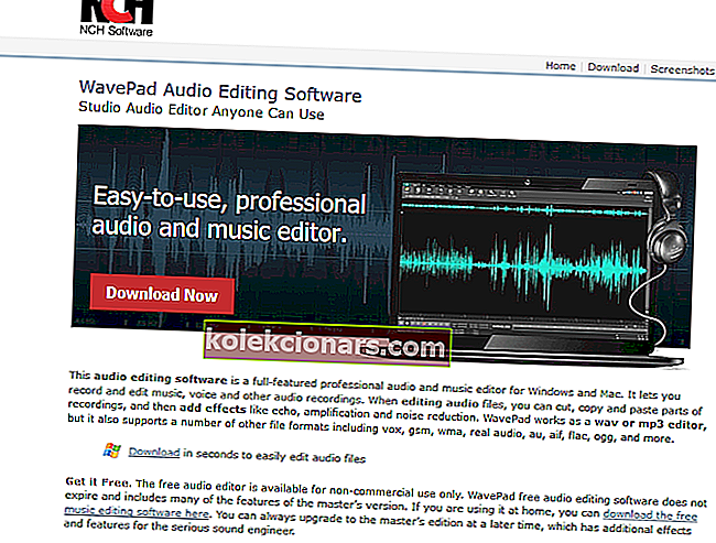 Nejlepší hudební software WavePad pro nahrávání vokálů