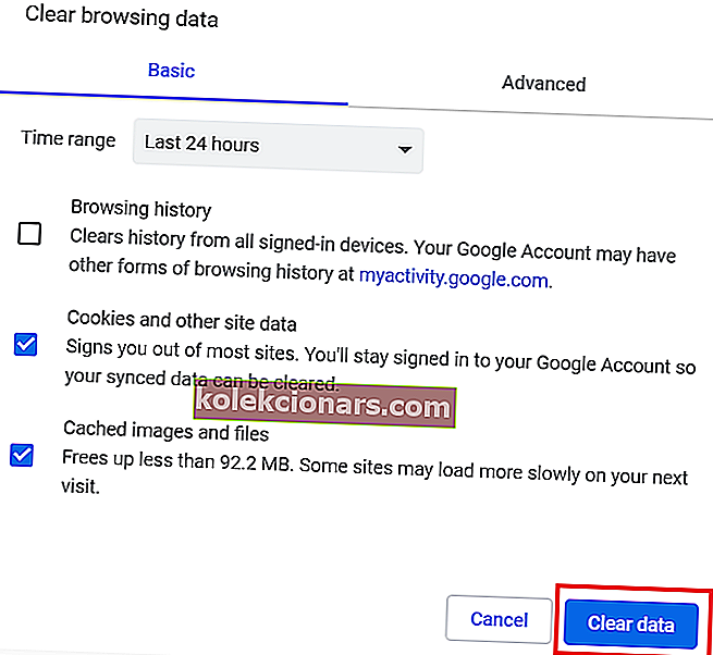Vymazat údaje o prohlížení - Chrome