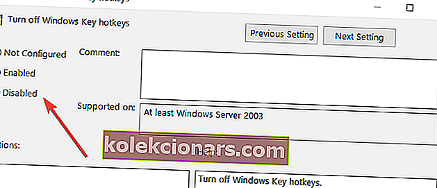 zakázat klávesové zkratky systému Windows