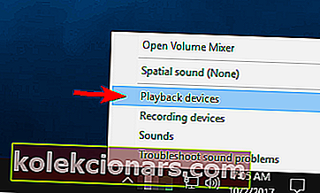 kontextová ponuka prehrávacích zariadení Nie je možné prehrať zvuk na notebooku
