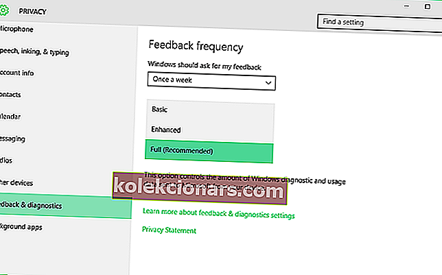 administreres af din organisations feedbackfrekvens
