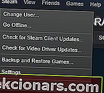 dampindstillinger Steam skal være online for at opdatere