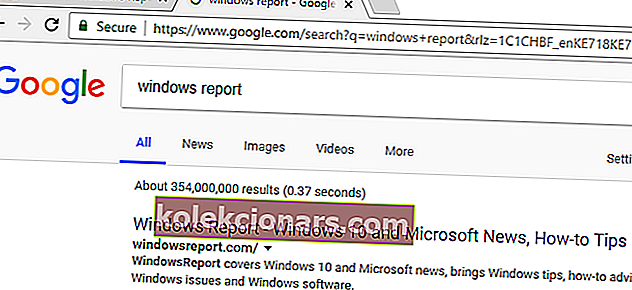 google chrome windows raporttihaku