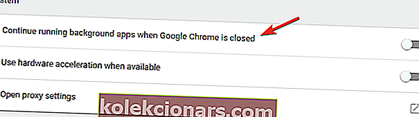 Google Chrome poistaa taustasovellusten jatkamisen käytöstä, kun Google Chrome on suljettu
