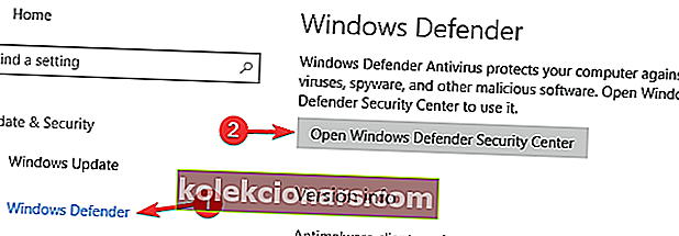 Zapněte program Windows Defender pomocí zásad skupiny