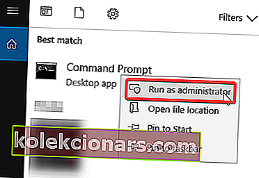 chyba příkazového řádku systému Windows 10 0x80240034