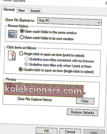 Aplanko parinkčių lango „Excel“ failo nepavyko išsaugoti dėl bendrinimo pažeidimo