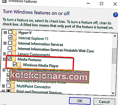 Windows Media Player Windows-ominaisuudet Windows Media Player on lakannut toimimasta