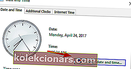 změnit datum a čas tlačítko vaše připojení není zabezpečené