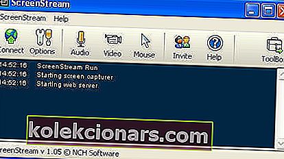 Software pro zrcadlení NCH ScreenStream_screen
