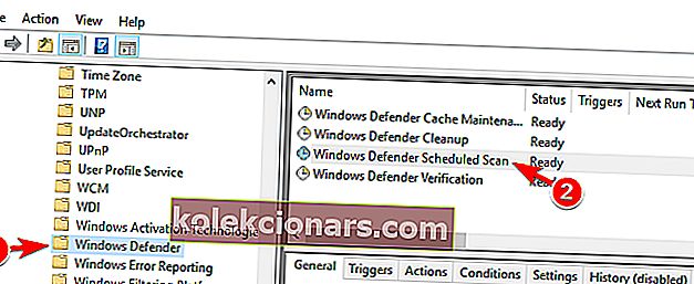 Windows Defender plānotā skenēšana Msmpeng.exe lēna sāknēšana