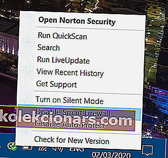 Το μενού περιβάλλοντος του Norton Security ffxiv δεν μπορεί να ολοκληρώσει τον έλεγχο / ενημέρωση έκδοσης