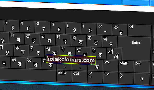 Virtuální klávesnice s indickým vstupem