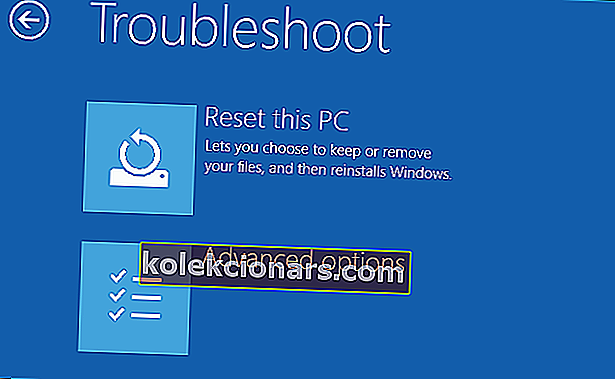 Nulstil denne pc Windows 10