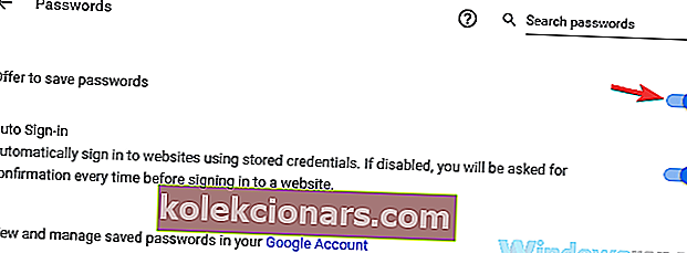 „Chrome“ neprisimins svetainės slaptažodžio