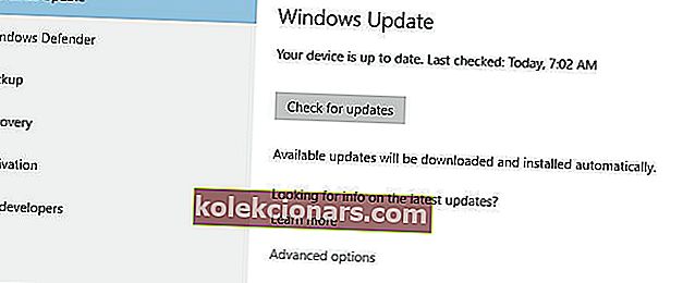 Pokročilé možnosti aktualizace systému Windows