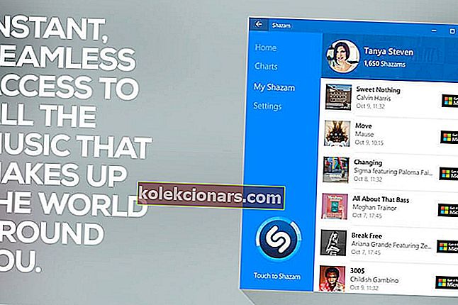 Shazam vám umožňuje nakupovat skladby z obchodu Windows