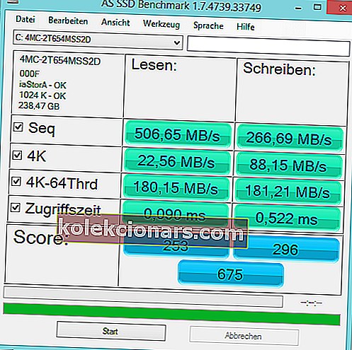 AS Benchmark SSD