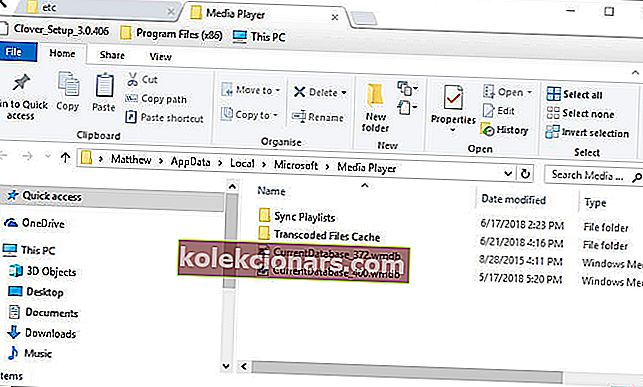 adresář přehrávače médií Problémy s informacemi o albu Windows Media Player