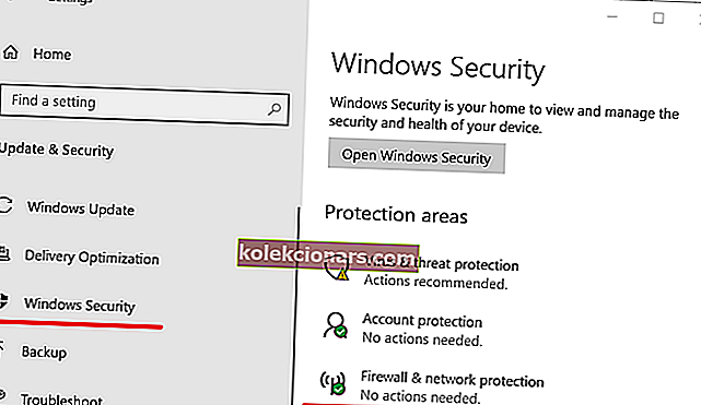 „Windows“ sauga - ugniasienė ir tinklo apsauga