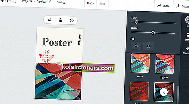 Phần mềm tạo Poster Adobe Spark - WindowsReport