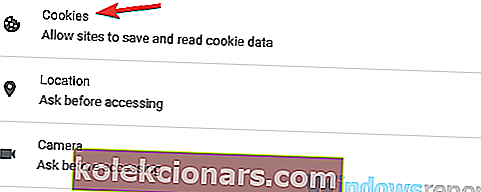Nastavení souborů cookie Chrome