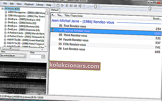 Foobar2000 programvare for musikkbibliotek i Windows 10