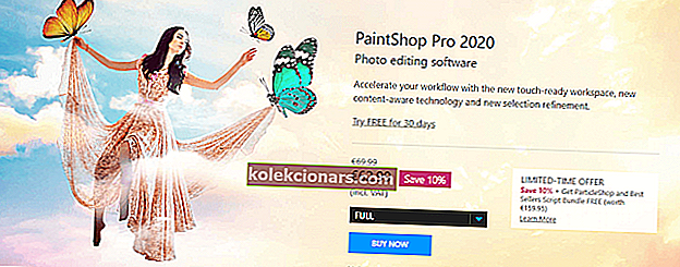 PaintShop Pro 2020 åpne .eps-filer