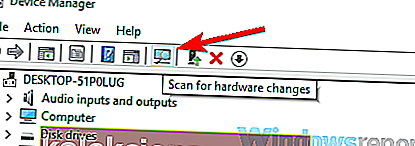 ikona změny hardwaru obrácené barvy v systému Windows 10