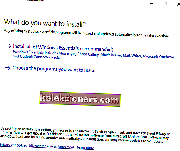 installer Windows Essentials Windows Live Mail fungerer ikke