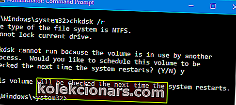 chkdsk „Windows“ negali pasiekti disko