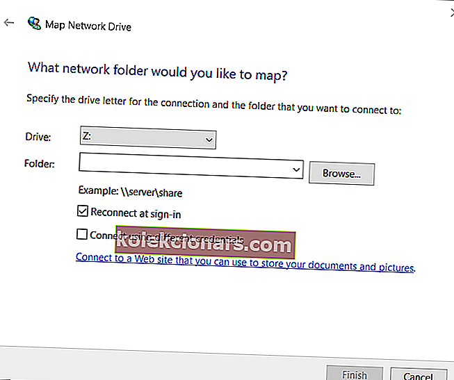Kartes Tīkla disks logs vietējais ierīces nosaukums jau tiek izmantots Windows 10