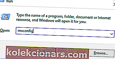 msconfig zaženite navodilo v referenčnem pomnilniku Windows 10