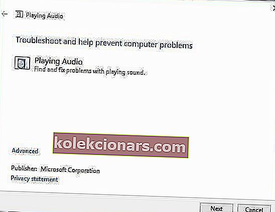 přehrávání zvukových reproduktorů nefunguje Windows 10